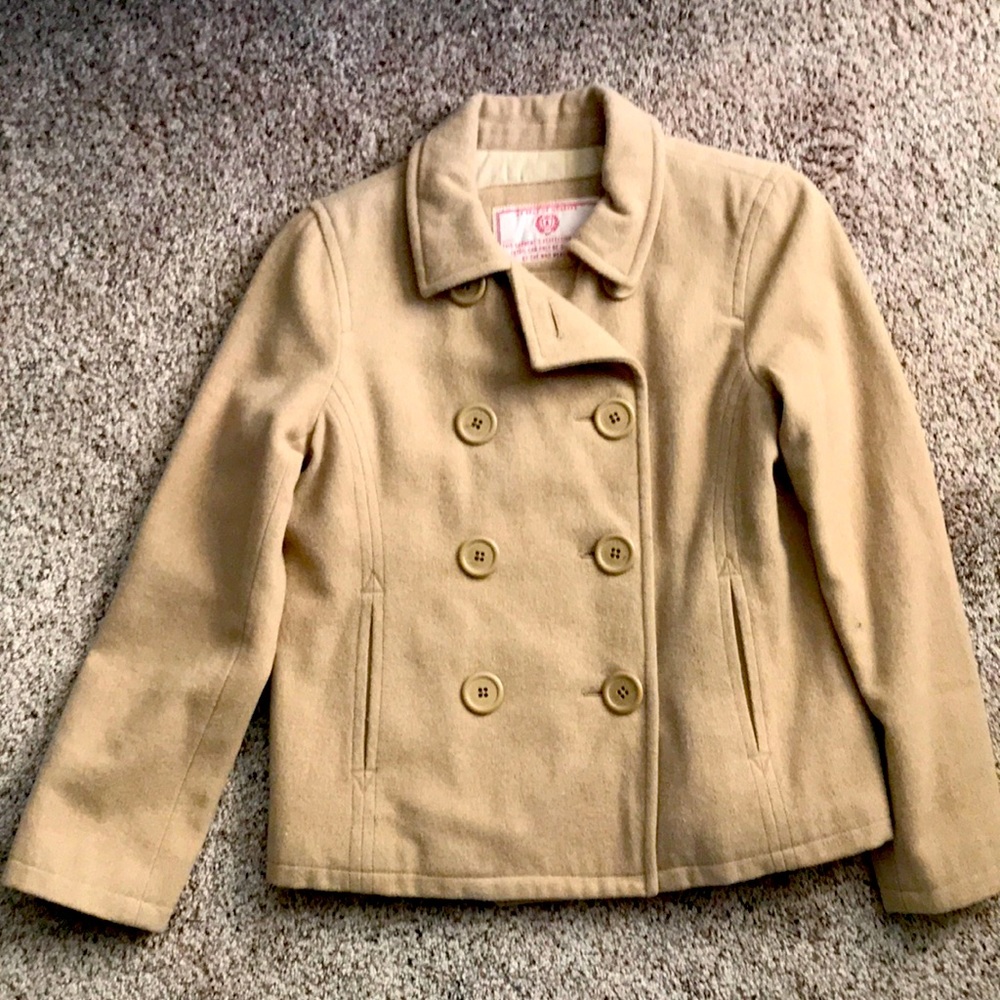 ABERCROMBIE & FITCH Authentic East Coast VTG Wool Camel Coat